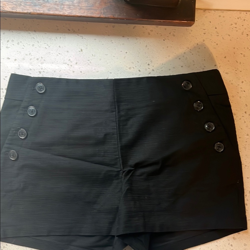 LOFT Black High Waist Shorts with Tailored Fit